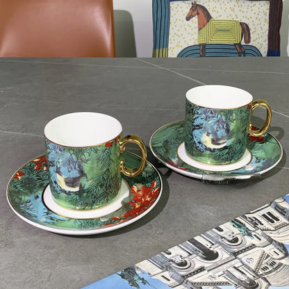 FLEUR DE CAFE 2'Lİ KAHVE FİNCAN SETİ